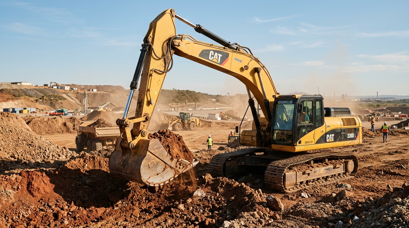 Jothi Earth Movers heavy excavator machine on site in Salem